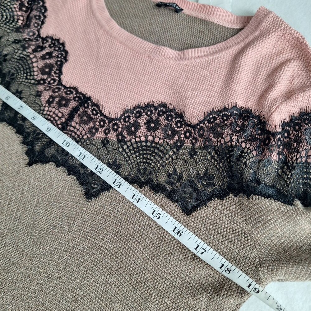 NWT Hannah Lightweight Sweater Size L Lace Stretch Preppy Casual Formal Comfy - Picture 5 of 8
